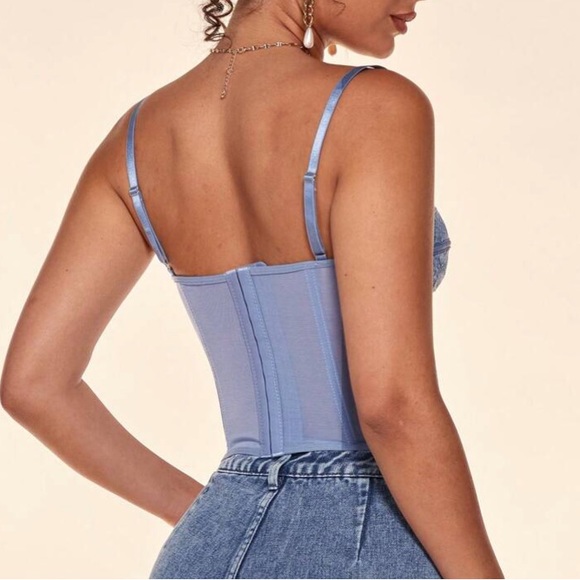 Luxe lace bustier corset cami crop top - Picture 6 of 16